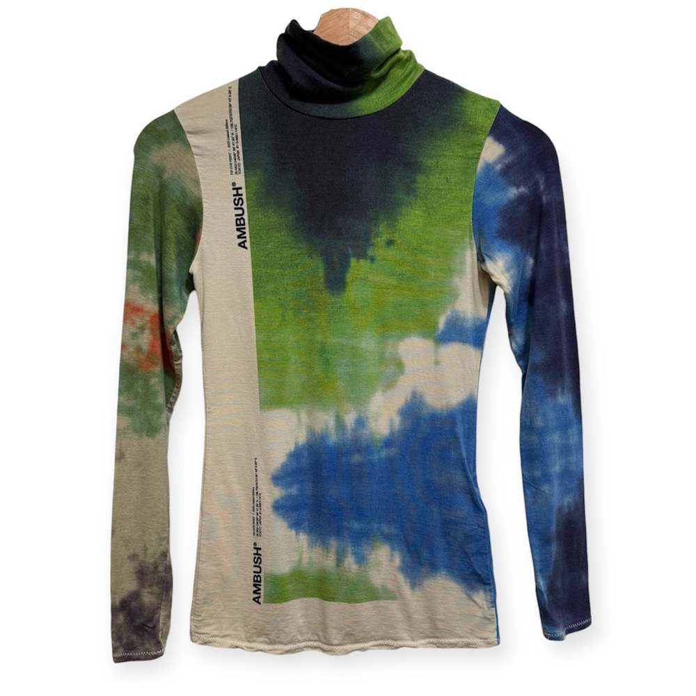 Ambush Logo Tie Dye‎ Lyocell Jersey Knit Turtleneck